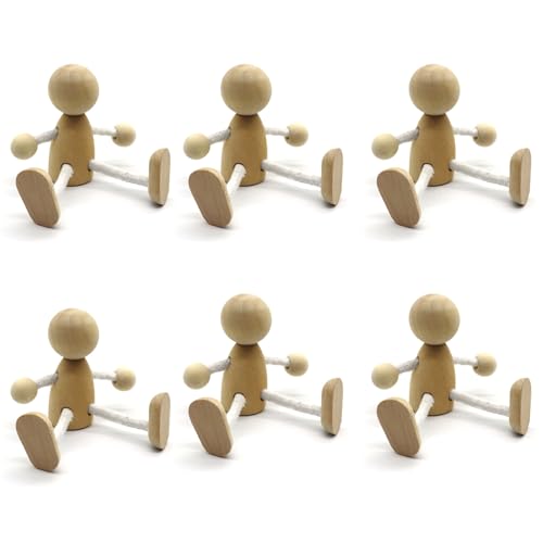 YouXiaor Holzfiguren Puppen, 6PCS Holz Puppen DIY Malerei Flexible Holz Figur Bemalen Basteln Spielfiguren Bewegliches Püppchen Tischdeko Pädagogisches Spielzeug für Kinder Klienkinder YouXiaor Holzfiguren Puppen, 6PCS Holz Puppen DIY Malerei Flexible Holz Figur Bemalen Basteln Spielfiguren Bewegliches Püppchen Tischdeko Pädagogisches Spielzeug für Kinder Klienkinder von YouXiaor