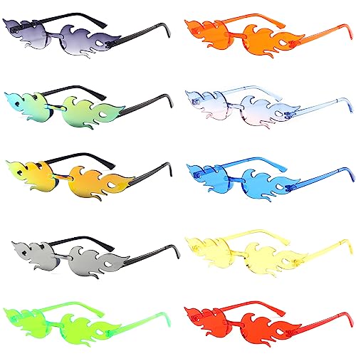 YouYuer 10 Stück Flammen Sonnenbrille,Flammen Brillen,Flammen Party Brillen,Lustige Partybrillen,Party Brille,Randlose Interessant Brille für Geburtstagsfeier,Fasching,Karneval,Malle YouYuer 10 Stück Flammen Sonnenbrille,Flammen Brillen,Flammen Party Brillen,Lustige Partybrillen,Party Brille,Randlose Interessant Brille für Geburtstagsfeier,Fasching,Karneval,Malle von YouYuer