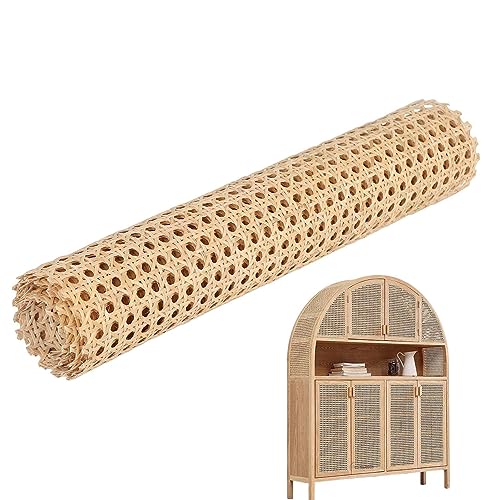 Youany Rattan-Gurtband, Cane Webbing Rattan Roll, Natürliches Rattan-Gurtband Rolle, Breite Rattan Gurtband, Caning-Rolle Für Decke, Schrank, Stuhl, Andere Caning-Projekte, DIY-Rattan-Cane-Gurtband von Youany