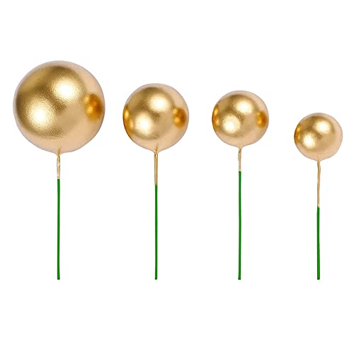 Youdefa 40 StüCke Kuchendeckel Mini Gold Ball Cupcake Topper Kuchendekorationen für Geburtstag Hochzeit Kuchen Dekoration ZubehöR Youdefa 40 StüCke Kuchendeckel Mini Gold Ball Cupcake Topper Kuchendekorationen für Geburtstag Hochzeit Kuchen Dekoration ZubehöR von Youdefa