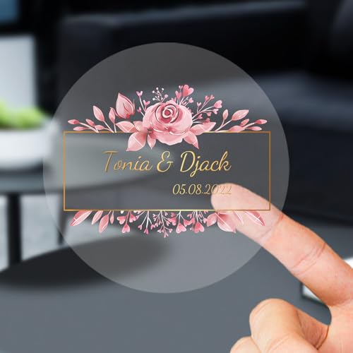 Personalisierte Aufkleber, Etiketten für Unternehmen, Logo und Name, Geburtstagsparty, Baby, Süßigkeiten, Kerzen, Geschenkboxen, Hochzeitsgeschenke, personalisierbare Dankesaufkleber (transparente Personalisierte Aufkleber, Etiketten für Unternehmen, Logo und Name, Geburtstagsparty, Baby, Süßigkeiten, Kerzen, Geschenkboxen, Hochzeitsgeschenke, personalisierbare Dankesaufkleber (transparente von Youdian