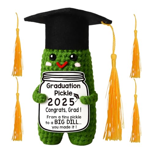 Häkelpuppe - emotionale Unterstützung Gurke | Abschlussgeschenke handgefertigtes Gurkenhäkeln Häkelpuppe | Graduierung gestrickte Puppe mit fünf farbenfrohen Quasten | Inspirierende Nachrichtenkarte f Häkelpuppe - emotionale Unterstützung Gurke | Abschlussgeschenke handgefertigtes Gurkenhäkeln Häkelpuppe | Graduierung gestrickte Puppe mit fünf farbenfrohen Quasten | Inspirierende Nachrichtenkarte f von Youding
