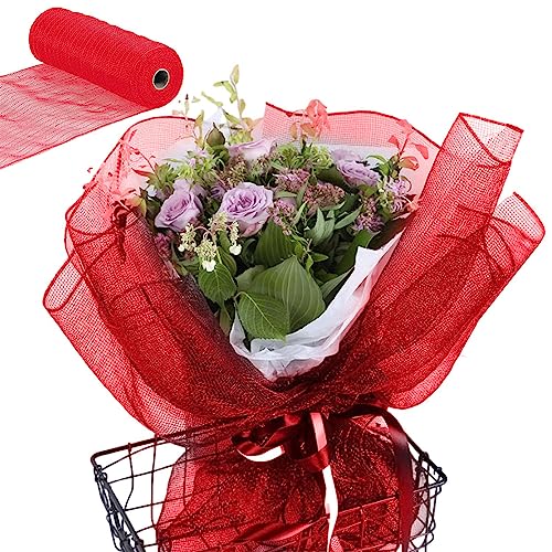 Netzband – Netzstoff Poly-Mesh Fall Draht Wickelband – Geschenkband, 25,4 cm Geschenk-Rolle, zuschneidbares buntes Poly-Mesh-Band, Dekoration für Dekoration, Basteln, Kränze Youding Netzband – Netzstoff Poly-Mesh Fall Draht Wickelband – Geschenkband, 25,4 cm Geschenk-Rolle, zuschneidbares buntes Poly-Mesh-Band, Dekoration für Dekoration, Basteln, Kränze Youding von Youding