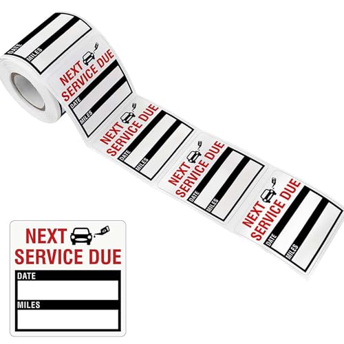 Ölaufkleber - 40 2x2 -Zoll -Ölerinnerungsservice Aufkleber | 150pcs Öle Wechseln Aufkleber | Erinnerungsbezeichnungen Für Das -Autofenster | Nächster Service Fear Labels Für Autofahrzeugfens von Youding