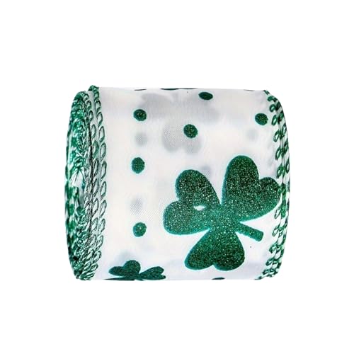 Ripsband Zum St. Patrick's Day - Kariertes Gepunktetes Stoffband | Grüne Stoffbänder Zum Basteln | Farbechtes, Weiches Ripsband Mit St. Patrick's- Für Die Herstellung Von Kränzen Und Schleifen Ripsband Zum St. Patrick's Day - Kariertes Gepunktetes Stoffband | Grüne Stoffbänder Zum Basteln | Farbechtes, Weiches Ripsband Mit St. Patrick's- Für Die Herstellung Von Kränzen Und Schleifen von Youding