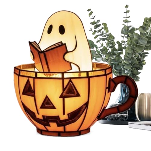 Youding Halloween Geisterlampe, Gespenst Nachtlicht Halloween Deko, Festliche Schreibtischdekoration Wohnaccessoire Für Schlafzimmer Outdoor Nachttisch Indoor von Youding