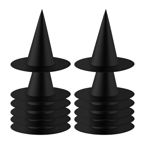 Youding Halloween Hexenhut - Schwarzer Hexenhut | Hexenkostümzubehör | 12pcs Frauenkostüm Hexenhüte, Cosplay -Kostüme Accessoire Für Halloween, Partys Youding Halloween Hexenhut - Schwarzer Hexenhut | Hexenkostümzubehör | 12pcs Frauenkostüm Hexenhüte, Cosplay -Kostüme Accessoire Für Halloween, Partys von Youding