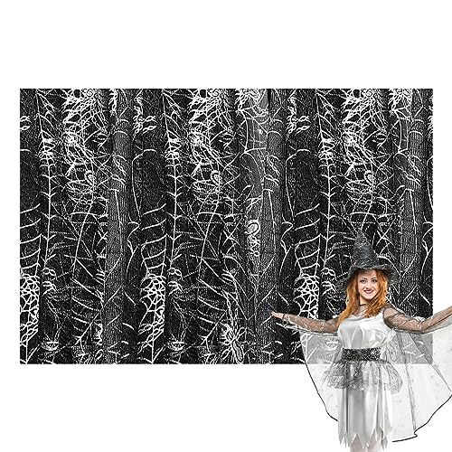 Youding Halloween-Netzstoff, Spinnennetz, zuschneidbar, für Kleidung, Gaze für Halloween, Kostümpartys, Rollenspiele, Partys, Hochzeiten und von Youding