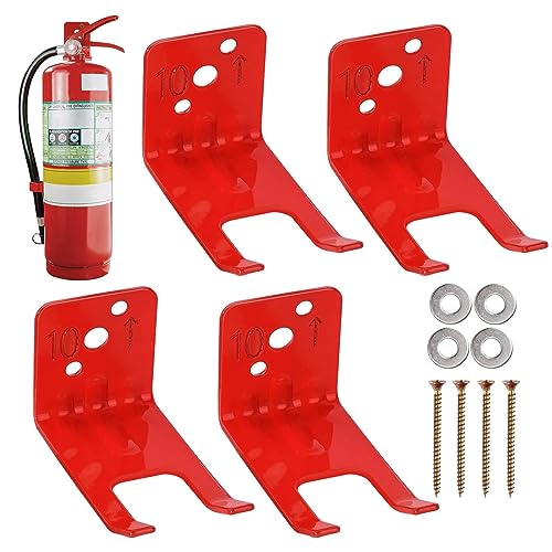 Youding Halterung für Feuerlöscher | Set mit 4 Universalhalterungen für Feuerlöscher | Robuste Halterung mit allem Notwendigen, geeignet für Trockenpulver- oder CO2-Feuerlöscher von Youding