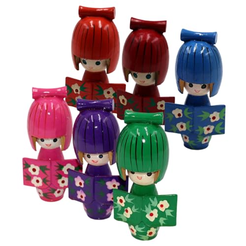 Youding Schreibtisch Figuren - Kimono Holzfiguren Puppen,6 Stück Stehende Traditionelle Figuren Sammeldekoration Für Schreibtisch Nachttisch Wohnzimmer Studentenzimmer Youding Schreibtisch Figuren - Kimono Holzfiguren Puppen,6 Stück Stehende Traditionelle Figuren Sammeldekoration Für Schreibtisch Nachttisch Wohnzimmer Studentenzimmer von Youding