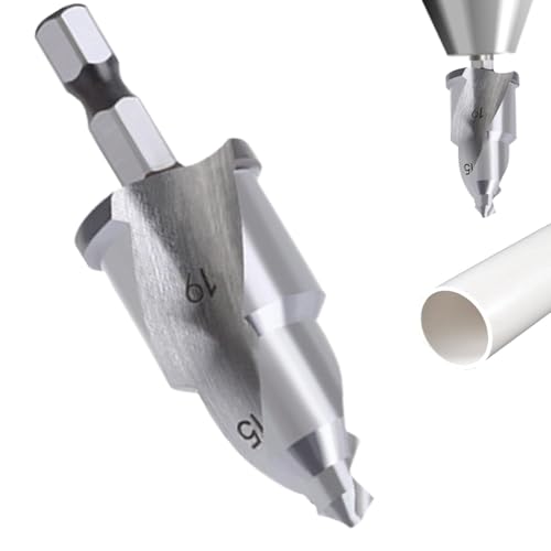Youding Senkerbohrer für Metall, Metallsenkerbohrer,Konische Bohrer-Senker-Reibahle | PVC-Fitting-Sparer, Schnellwechsel-Bit, Rohrreibahlen-Werkzeug, Reibahlen-Bit für die Reparatur von Wasserrohren Youding Senkerbohrer für Metall, Metallsenkerbohrer,Konische Bohrer-Senker-Reibahle | PVC-Fitting-Sparer, Schnellwechsel-Bit, Rohrreibahlen-Werkzeug, Reibahlen-Bit für die Reparatur von Wasserrohren von Youding