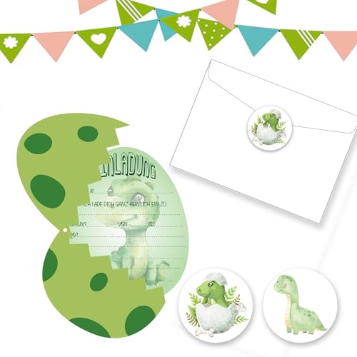 Youery 12 Stück Dino Einladungskarten Kindergeburtstag, Dinosaurier Einladung Einschulung, Mädchen Jungen Geburtstagseinladungen Kinder Geburtstagsfeier Kinderparty Youery 12 Stück Dino Einladungskarten Kindergeburtstag, Dinosaurier Einladung Einschulung, Mädchen Jungen Geburtstagseinladungen Kinder Geburtstagsfeier Kinderparty von Youery