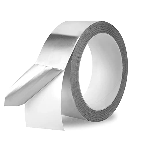 Youery Selbstklebend Klebeband Aluminiumband Hitzebeständig Hitzeschutzband, Wasserdicht Alu-Klebeband Aluminium Klebeband Aluminiumklebebänder Aluband zum Abdichten oder Dämmen (5cm*20m) von Youery