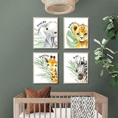 4 Poster Dschungel Tiere Sprüche Zitate Bilder Zebra Giraffe Löwe Elefant Baby Bunte Leinwand Schlafzimmer Dekoration A4 ohne Rahmen 4 Poster Dschungel Tiere Sprüche Zitate Bilder Zebra Giraffe Löwe Elefant Baby Bunte Leinwand Schlafzimmer Dekoration A4 ohne Rahmen von Youihom