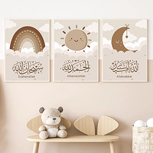 3 Poster Baby 30x40 Islamische Bilder Kinder Boho Beige Wandposter Regenbogen Wandbilder Babyzimmer Sonne Wandposter Kinderzimmer Mond Wolken Bilderwand Leinwand ohne Rahmen 3 Poster Baby 30x40 Islamische Bilder Kinder Boho Beige Wandposter Regenbogen Wandbilder Babyzimmer Sonne Wandposter Kinderzimmer Mond Wolken Bilderwand Leinwand ohne Rahmen von Youihom