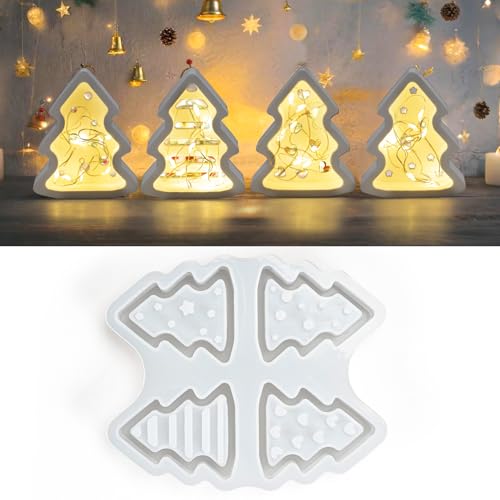 4 Stück Silikonformen Gießformen Weihnachten, Silikonform Weihnachten, Gießformen Silikon Kerzenform, Giessformen Silikon 4 Stück Silikonformen Gießformen Weihnachten, Silikonform Weihnachten, Gießformen Silikon Kerzenform, Giessformen Silikon von Youkly