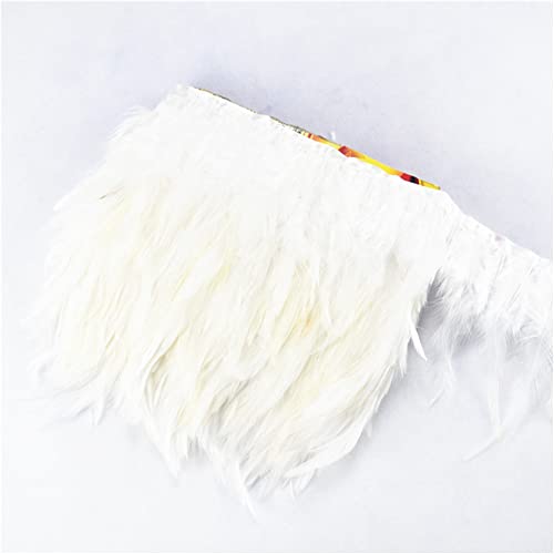 10 Meter Hühner-Hahnfedern Besatz Tuch Seitenband Fasan Federn Borte Fransen Kleidung Hochzeit Dekoration Weiß 10 Meter Hühner-Hahnfedern Besatz Tuch Seitenband Fasan Federn Borte Fransen Kleidung Hochzeit Dekoration Weiß von Youllyuu