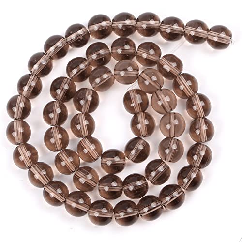 4–12 mm rauchige Glas-Kristallperlen, lose Abstandshalter, runde Perlen für Schmuckherstellung, DIY-Armbänder von Youllyuu