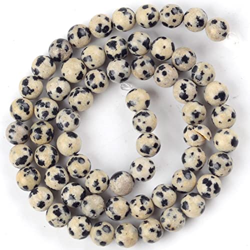 Natürliche Dalmatiner-Jaspis, lose runde Perlen für Schmuckherstellung, DIY-Armbänder, Zubehör, 4–12 mm von Youllyuu