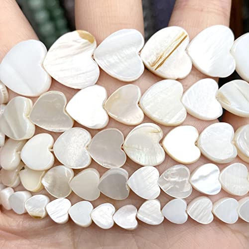 Natürliche weiße Herz-Muschelperlen Süßwasser-Perlmutt Perlen für Schmuckherstellung DIY Armband Halskette Natürliche weiße Herz-Muschelperlen Süßwasser-Perlmutt Perlen für Schmuckherstellung DIY Armband Halskette von Youllyuu