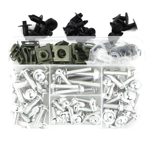 Kompatibel Mit CBR600RR Für CBR1000RR Motorradschrauben Schrauben Unterlegscheiben Klemmen Verkleidungsschraubensatz Motorrad Schraubenset(Silver) von Youmero