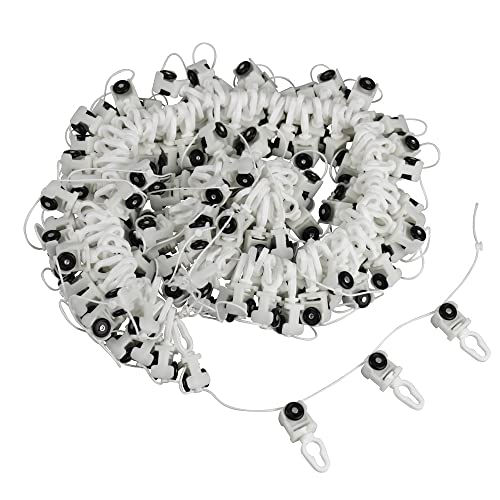 YoumiAi S-Falz-Vorhanghaken/S-Faltung, Verwendung von elektrischen Vorhangschienen, 6 cm/8 cm Lücke, wellenförmiger Vorhang/Stoffgürtel (1 M-Haken, 8 cm) von YoumiAi