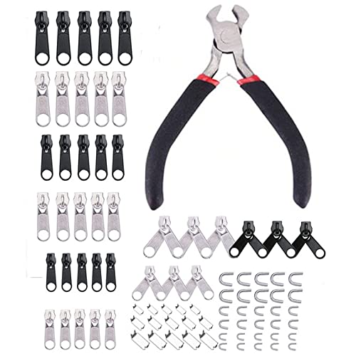 85-teiliges Reißverschluss-Reparaturset aus reinem Kupfer und Zinklegierung, mit Zangen-Werkzeug-Set 85-teiliges Reißverschluss-Reparaturset aus reinem Kupfer und Zinklegierung, mit Zangen-Werkzeug-Set von Young Wolf