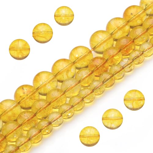 Youngbling Natürliche Kristallperlen für die Schmuckherstellung, 6 mm, Citrin, poliert, rund, glatte Steinperlen, echte echte Steinperlen, rote Perlen für Armband, Halskette, 38,1 cm (Citrin, 6 mm) Youngbling Natürliche Kristallperlen für die Schmuckherstellung, 6 mm, Citrin, poliert, rund, glatte Steinperlen, echte echte Steinperlen, rote Perlen für Armband, Halskette, 38,1 cm (Citrin, 6 mm) von Youngbling