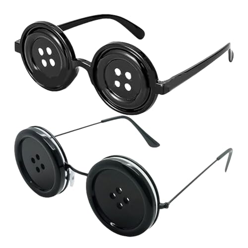 2 Stück Knopfbrille Halloween Knopfaugen Brille, Coralin-e Cosplay Brille Lustige Anime-Knopfaugen-Brille, Abnehmbare Brille Für Halloween Cosplay | Lustige Sonnenbrille Für Kinder Und Erwachsene 2 Stück Knopfbrille Halloween Knopfaugen Brille, Coralin-e Cosplay Brille Lustige Anime-Knopfaugen-Brille, Abnehmbare Brille Für Halloween Cosplay | Lustige Sonnenbrille Für Kinder Und Erwachsene von Youngwier