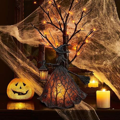 Youngwier Hexen Halloween Deko | Zentrales Tischdekoration Schild für Zuhause,UV-Beständige Hexen Lichtdekoration Für Fenster, Wohnzimmer, Zuhause, Vorgarten Youngwier Hexen Halloween Deko | Zentrales Tischdekoration Schild für Zuhause,UV-Beständige Hexen Lichtdekoration Für Fenster, Wohnzimmer, Zuhause, Vorgarten von Youngwier