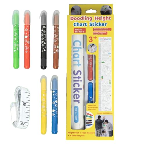 Youngwier Höhenmessgerät für die Wand, Höhenmessaufkleber zum Kritzeln und Bemalen, Kinderzimmer Spielzimmer Wandsticker Youngwier Höhenmessgerät für die Wand, Höhenmessaufkleber zum Kritzeln und Bemalen, Kinderzimmer Spielzimmer Wandsticker von Youngwier