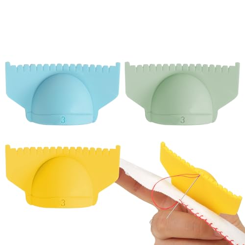 Youngwier Nähmaßband,3/4 mm Nähschablone Fingerlineal - 3-teiliges Maßband Multifunktionslineal für Handarbeit Nähmaschine Stoffe von Youngwier