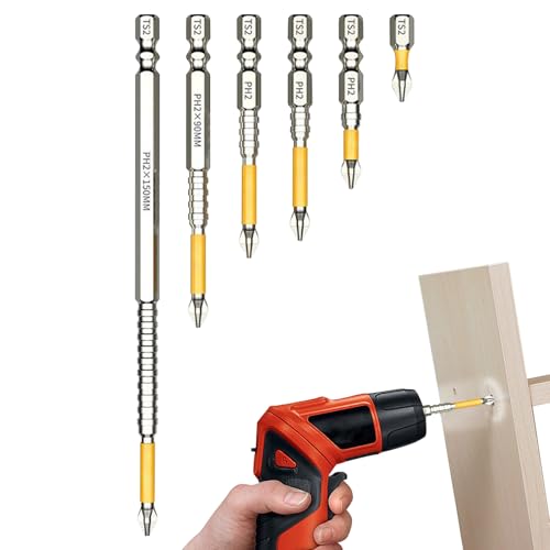 Youngwier Schraubendreher-Bitsatz | Starke Magnetische Bohrbitset,Rutschfeste Stoßgeschützte S2-Stahl-Bits Mit 25 50 65 70 90 150mm Für Bauarbeiten Elektronikreparaturen Holzarbeiten Youngwier Schraubendreher-Bitsatz | Starke Magnetische Bohrbitset,Rutschfeste Stoßgeschützte S2-Stahl-Bits Mit 25 50 65 70 90 150mm Für Bauarbeiten Elektronikreparaturen Holzarbeiten von Youngwier