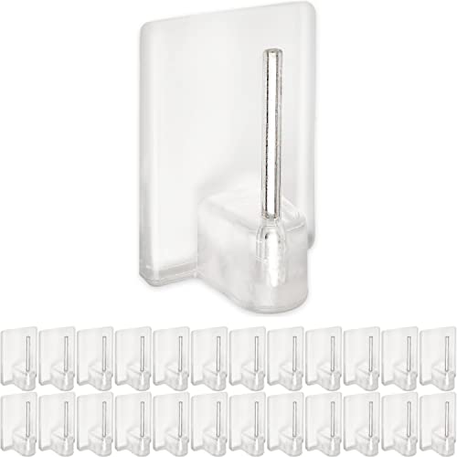 Gardinenstangen Klebehaken, 24 Stück, in Transparent, Selbstklebende Haken mit 24 x 16 mm, für Fensterrahmen, Glas, Fliese, Tür, Vorhanghaken Stange, Gardinenhalter Fenster, Vitrastange Fensterhaken Gardinenstangen Klebehaken, 24 Stück, in Transparent, Selbstklebende Haken mit 24 x 16 mm, für Fensterrahmen, Glas, Fliese, Tür, Vorhanghaken Stange, Gardinenhalter Fenster, Vitrastange Fensterhaken von Your Day Mate