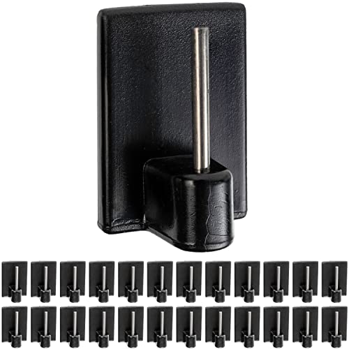 Gardinenstangen Klebehaken, 24 Stück, in Schwarz, selbstklebende Haken mit 24 x 16 mm, für Fensterrahmen, Glas, Fliese, Tür, Vorhanghaken Stange, Gardinenhalter Fenster, Vitrastange Fensterhaken von Your Day Mate