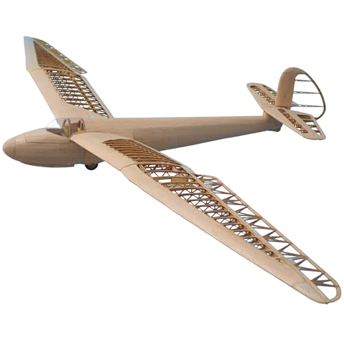 Gö-3 Minimoa Modellflugzeug Kit, Maßstab 1:12, 1422 mm Spannweite, Lasercut Holz Bauteile, SD7032 Profil, 632 mm Rumpflänge, 320 g RTF, RC Gleiter Modell Holzbausatz, Modellbausatz zum selber Bauen von Your Day Mate