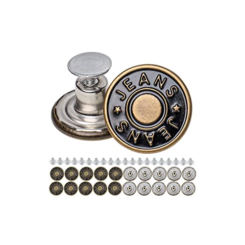 Hosen Ersatz Knöpfe zum Vernieten, Ø 17 mm Messing Jeansknöpfe, 20 Pack, Bronze-farben, Jeans Knöpfe mit Nieten, Jeans Knopf zum Einschlagen, Metall Hosenknopf, Hose weiter machen, Hosenknöpfe Metall Hosen Ersatz Knöpfe zum Vernieten, Ø 17 mm Messing Jeansknöpfe, 20 Pack, Bronze-farben, Jeans Knöpfe mit Nieten, Jeans Knopf zum Einschlagen, Metall Hosenknopf, Hose weiter machen, Hosenknöpfe Metall von Your Day Mate