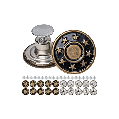 Hosen Ersatz Knöpfe zum Vernieten, Ø 17 mm Messing Jeansknöpfe, 20 Pack, Bronze-farben, Jeans Knöpfe mit Nieten, Jeans Knopf zum Einschlagen, Metall Hosenknopf, Hose weiter machen, Hosenknöpfe Metall Hosen Ersatz Knöpfe zum Vernieten, Ø 17 mm Messing Jeansknöpfe, 20 Pack, Bronze-farben, Jeans Knöpfe mit Nieten, Jeans Knopf zum Einschlagen, Metall Hosenknopf, Hose weiter machen, Hosenknöpfe Metall von Your Day Mate