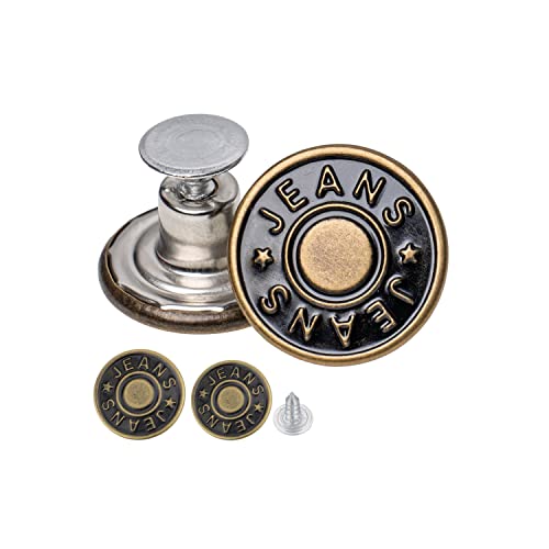 Hosen Ersatz Knöpfe zum Vernieten, Ø 20 + 17 mm Messing Jeansknöpfe, 30 Pack, Bronze-farben, Jeans Knöpfe mit Nieten, Jeans Knopf zum Einschlagen, Metall Hosenknopf, Hose weiter machen, Hosenknöpfe Hosen Ersatz Knöpfe zum Vernieten, Ø 20 + 17 mm Messing Jeansknöpfe, 30 Pack, Bronze-farben, Jeans Knöpfe mit Nieten, Jeans Knopf zum Einschlagen, Metall Hosenknopf, Hose weiter machen, Hosenknöpfe von Your Day Mate