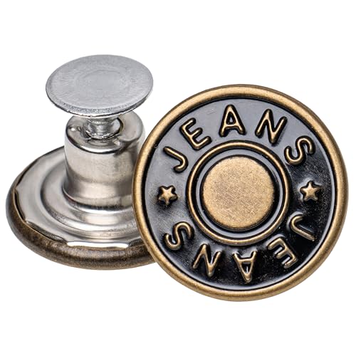Hosen Ersatz Knöpfe zum Vernieten, Ø 20 mm Messing Jeansknöpfe, 20 Pack, Bronze-farben, Jeans Knöpfe mit Nieten, Jeans Knopf zum Einschlagen, Metall Hosenknopf, Hose weiter machen, Hosenknöpfe Metall Hosen Ersatz Knöpfe zum Vernieten, Ø 20 mm Messing Jeansknöpfe, 20 Pack, Bronze-farben, Jeans Knöpfe mit Nieten, Jeans Knopf zum Einschlagen, Metall Hosenknopf, Hose weiter machen, Hosenknöpfe Metall von Your Day Mate
