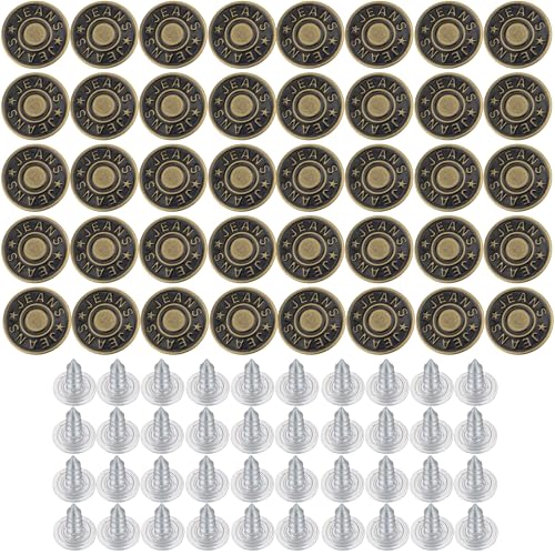 Hosen Ersatz Knöpfe zum Vernieten, Ø 20 mm Messing Jeansknöpfe, 40 Pack, Bronze-farben, Jeans Knöpfe mit Nieten, Jeans Knopf zum Einschlagen, Metall Hosenknopf, Hose weiter machen, Hosenknöpfe Metall Hosen Ersatz Knöpfe zum Vernieten, Ø 20 mm Messing Jeansknöpfe, 40 Pack, Bronze-farben, Jeans Knöpfe mit Nieten, Jeans Knopf zum Einschlagen, Metall Hosenknopf, Hose weiter machen, Hosenknöpfe Metall von Your Day Mate