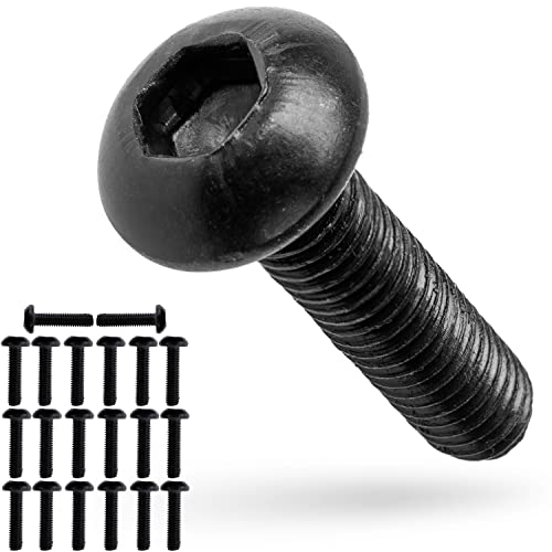 Linsenkopfschraube, 20 Stück, M6 x 25 mm, Ø 12 mm Kopf mit Innensechskant, in Schwarz, werkzeugfestes Metall, Verkleidungsschrauben für Motorrad, Auto, Roller, Kfz Schrauben mit Gewinde, Klemmen Clip Linsenkopfschraube, 20 Stück, M6 x 25 mm, Ø 12 mm Kopf mit Innensechskant, in Schwarz, werkzeugfestes Metall, Verkleidungsschrauben für Motorrad, Auto, Roller, Kfz Schrauben mit Gewinde, Klemmen Clip von Your Day Mate