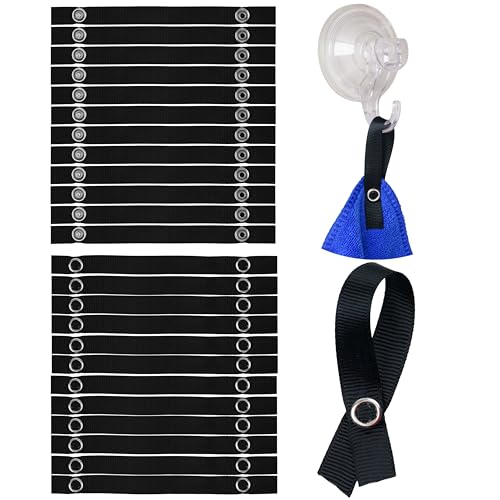 Nähfrei-Aufhänger für Textilien, 24 Pack, 150 x 12 mm Schlaufen, in Schwarz, mit Druckknopf Verschluss, Aufhänger Laschen für Geschirrhandtuch, Handtuch, Lappen, Tuch, Dekoartikel, Camper Zubehör Nähfrei-Aufhänger für Textilien, 24 Pack, 150 x 12 mm Schlaufen, in Schwarz, mit Druckknopf Verschluss, Aufhänger Laschen für Geschirrhandtuch, Handtuch, Lappen, Tuch, Dekoartikel, Camper Zubehör von Your Day Mate