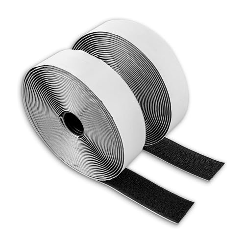 Selbstklebendes Klettband, 4 Meter Länge, 16 mm Breite, in Schwarz, zuschneidbares Flauschband mit Hakenband, Klettverschluss zum Kleben, Klebeband mit Klett, Klettstreifen für Moskitonetz, Teppich von Your Day Mate