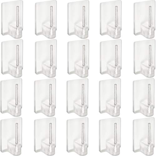 Gardinenstangen Klebehaken, 20 Stück, in Transparent, Selbstklebende Haken mit 24 x 16 mm, für Fensterrahmen, Glas, Fliese, Tür, Vorhanghaken Stange, Gardinenhalter Fenster, Vitrastange Fensterhaken Gardinenstangen Klebehaken, 20 Stück, in Transparent, Selbstklebende Haken mit 24 x 16 mm, für Fensterrahmen, Glas, Fliese, Tür, Vorhanghaken Stange, Gardinenhalter Fenster, Vitrastange Fensterhaken von Your Day Mate