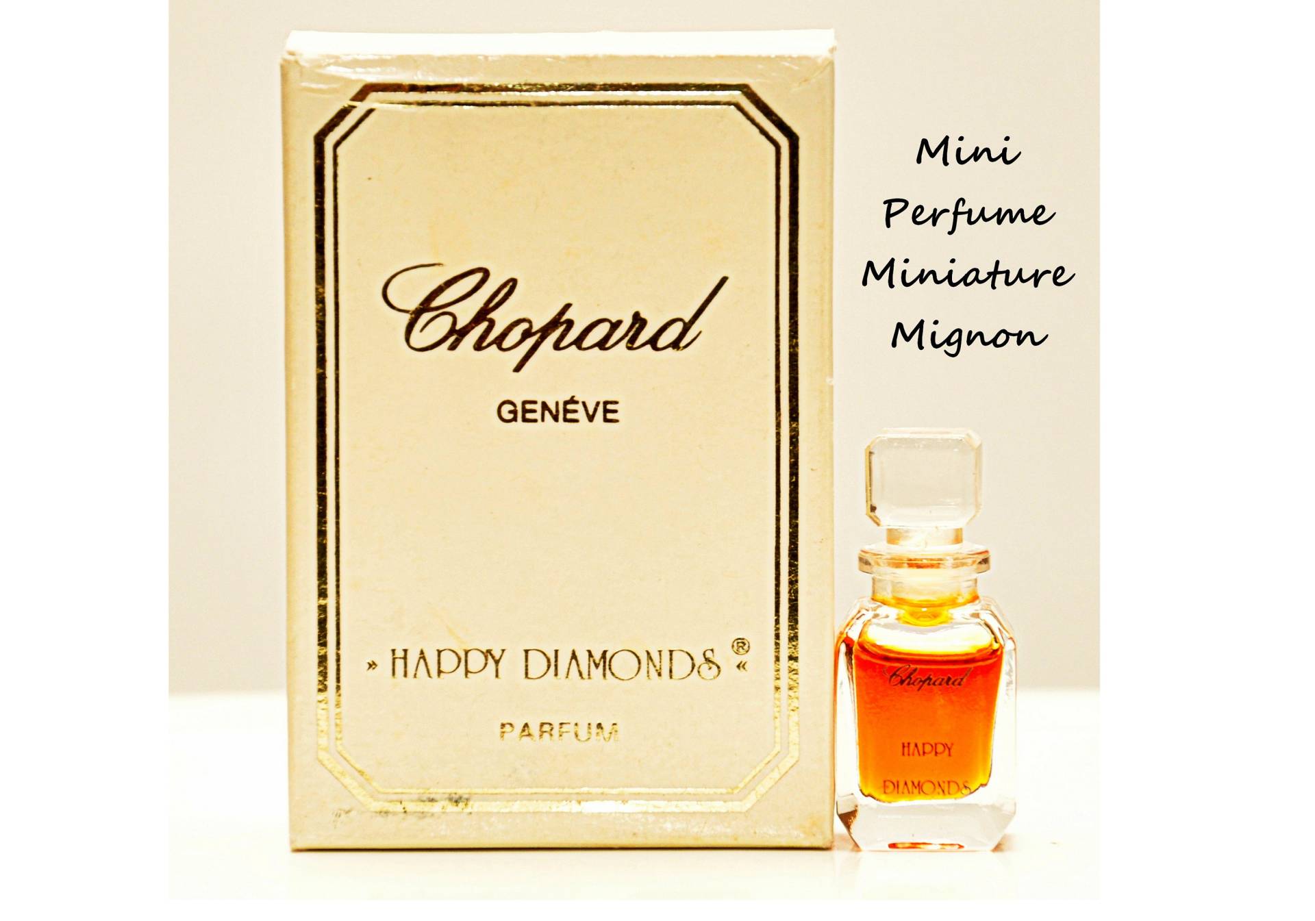 Chopard Happy Diamonds Parfum 2.5Ml Miniatur Splash Non Spray Parfüm Extrakt Frau Sehr Selten Vintage 1986 von YourVintagePerfume