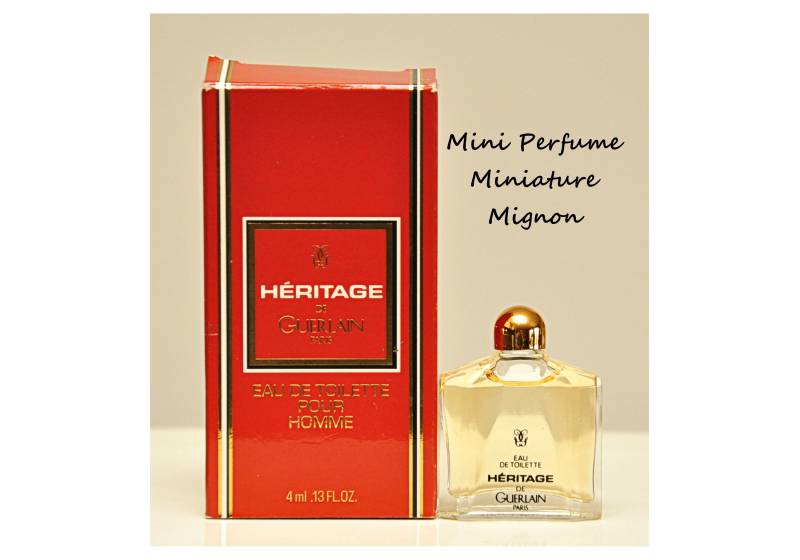 Guerlain Héritage Eau De Toilette Pour Homme 4 Ml Miniatura Splash Non Spray Herrenparfüm Sehr Seltener Jahrgang 1992 von YourVintagePerfume