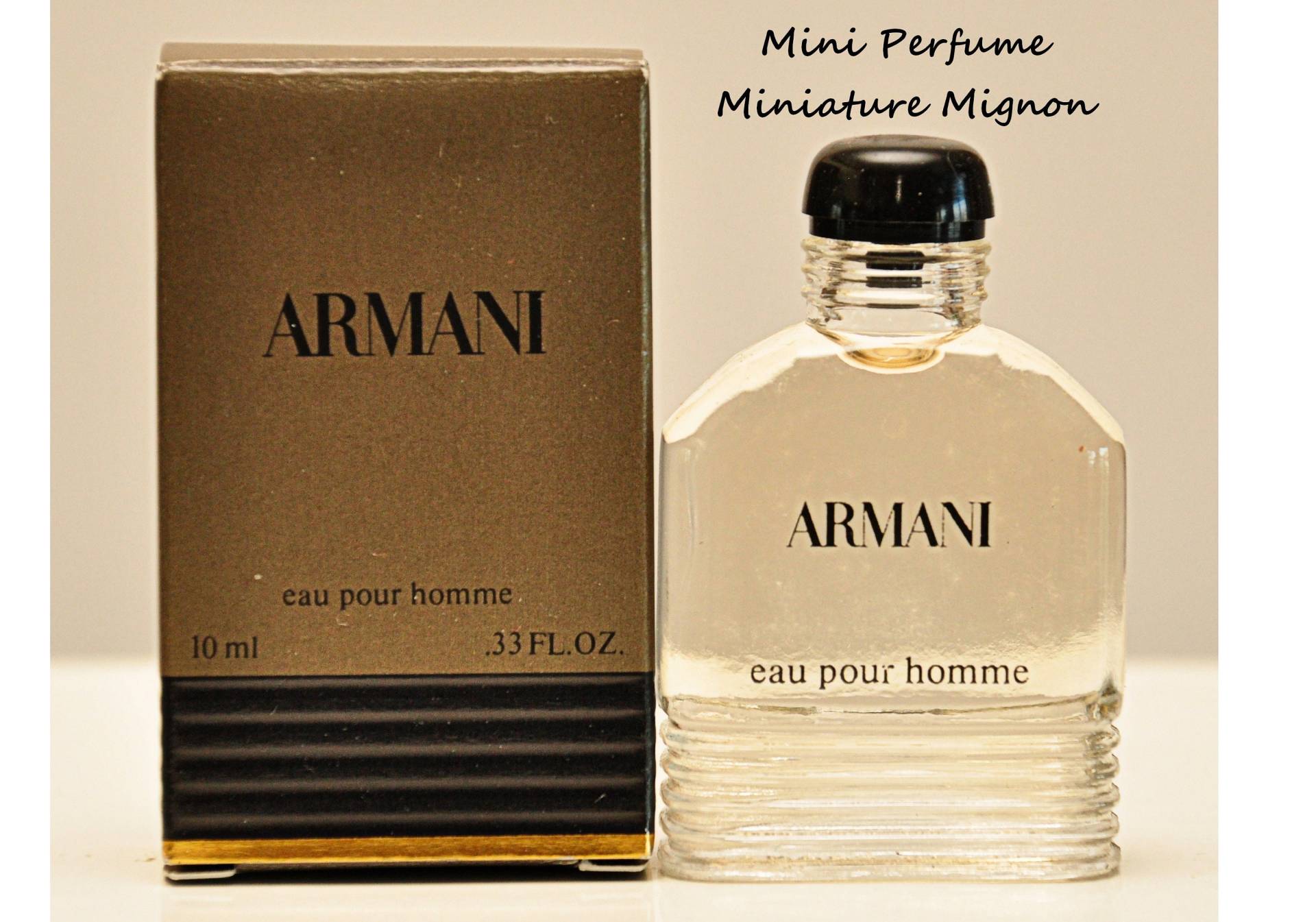 Miniatur Giorgio Armani Eau Pour Homme De Toilette 10Ml Herrenparfüm Seltener Vintage 1984 von YourVintagePerfume