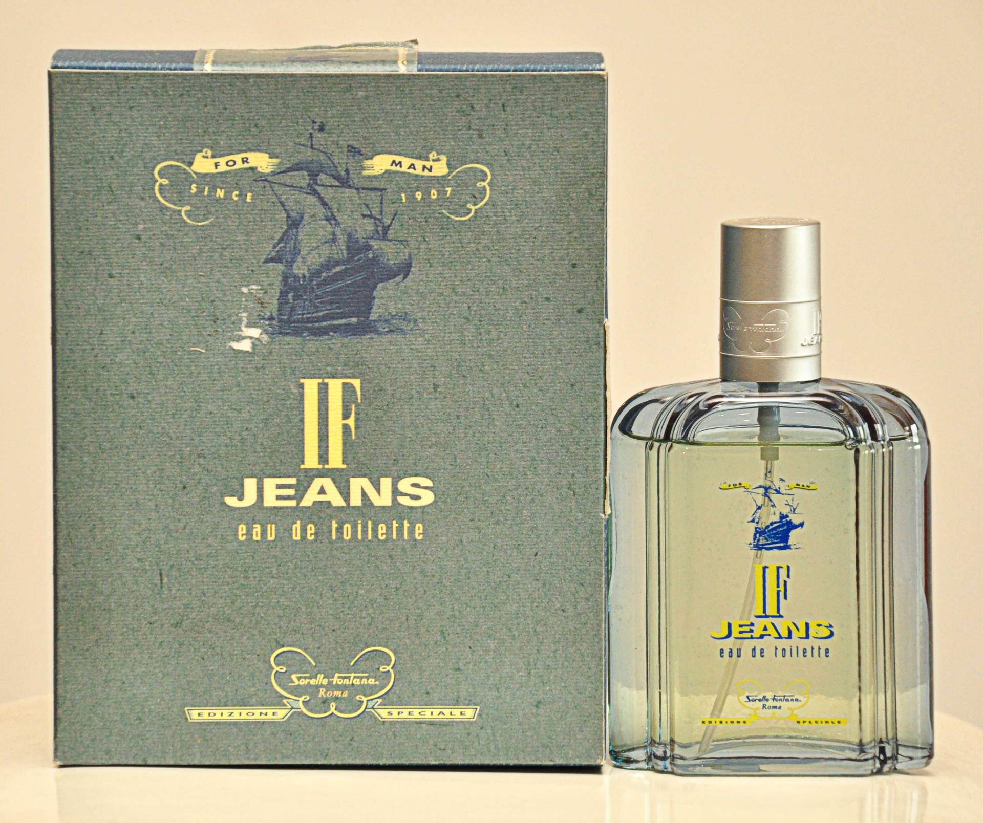 Sorelle Fontana If Jeans Für Mann Special Edition Eau De Toilette Edt 100Ml Spray Parfüm Man Rare Vintage 2000 von YourVintagePerfume