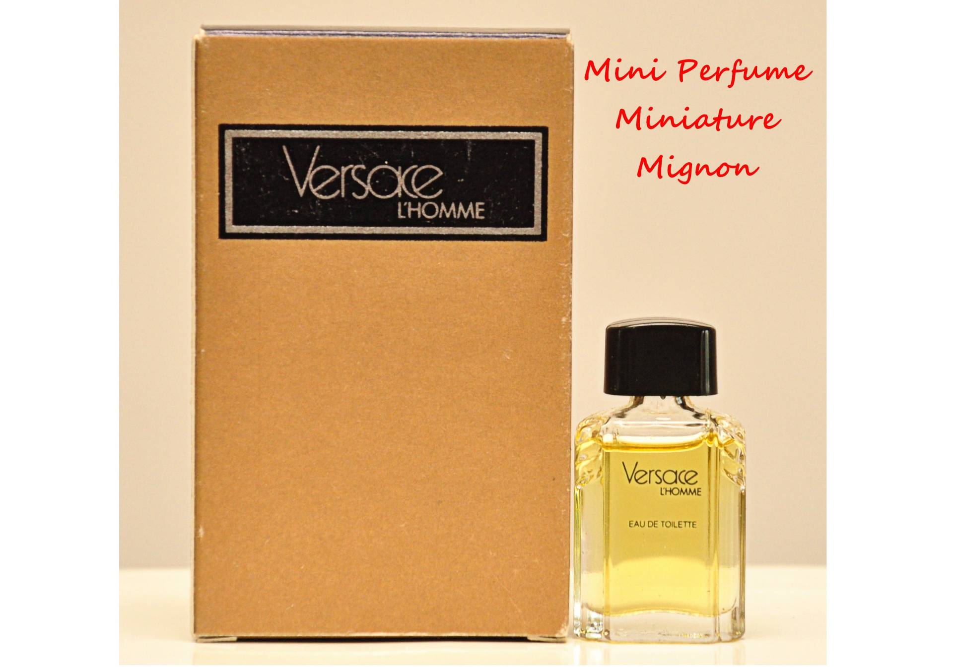 Versace L'homme Eau De Toilette Edt 3, 5 Ml Miniatur Splash Non Spray Herrenparfüm Seltener Jahrgang 1986 von YourVintagePerfume